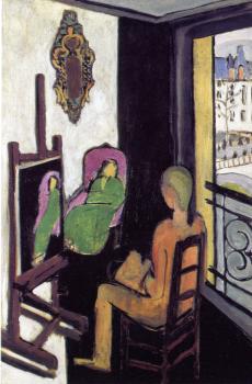 the painter in his studio